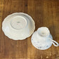 Johann Haviland Blue Garland Bavaria Germany footed teacup and saucer