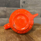 Vintage unique red glazed pottery watering can