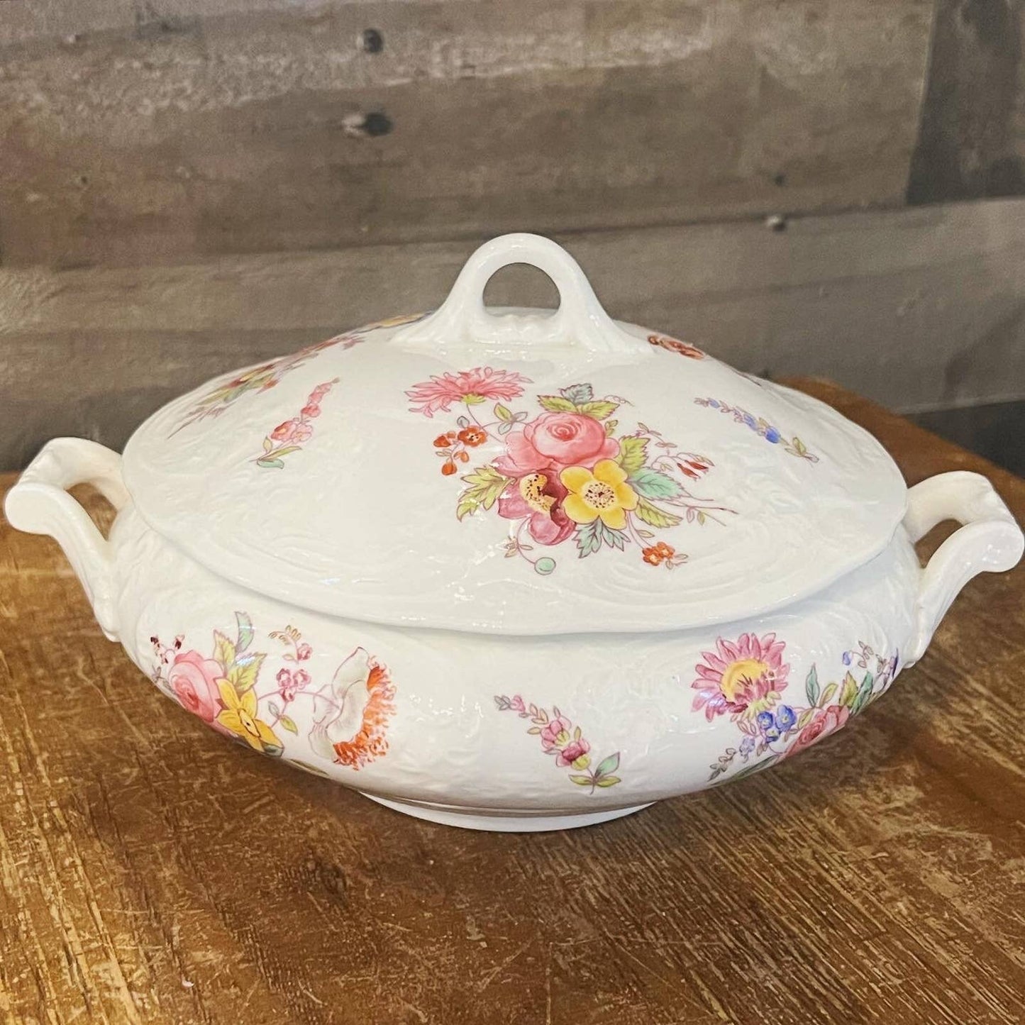 Antique Coalport china June Time Pattern tureen / casserole dish