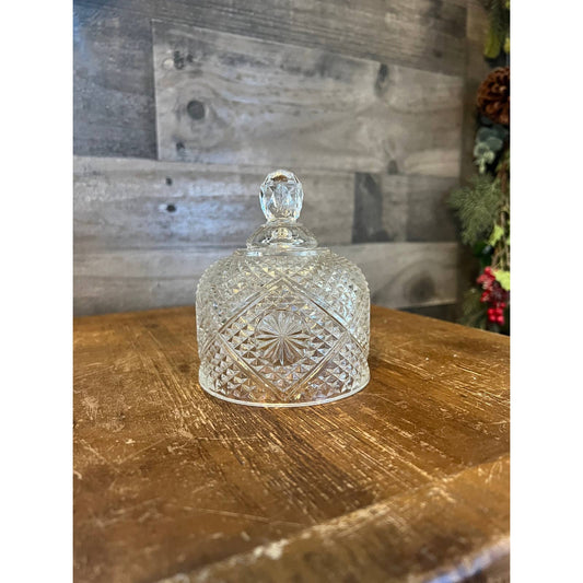 Vintage AVON petite diamond point glass dome