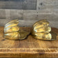 Vintage brass scallop edge wall planters - pair