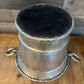 Vintage soldered hammered silver tone handled champagne bucket