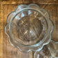 Vintage clear glass pumpkin candy dish with lid