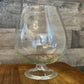 Clear glass brandy snifter / vase