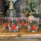 Libbey wreath and bow glasses - set of 4
