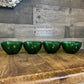 Vintage anchor hocking forest green teacups - set of 4