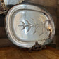 Reed & Barton vintage silverplated footed Mayflower leaf tray