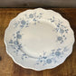 Seltmann Welden Bavarian Blue Christina Porcelain white and blue floral round platters - pair