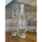 Sleek tall clear glass decanter and stopper