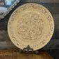 Large round beige and brown platter plate