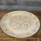 Large round beige and brown platter plate