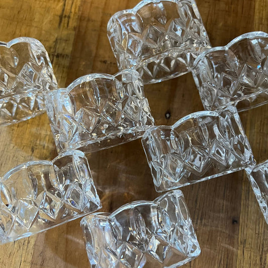 Gorham Crystal King Edward napkin rings - set of 8