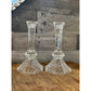 Vintage pair of crystal candlestick holders