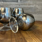 MCM platinum glass Dorothy Thorpe style brandy snifters - set of 4