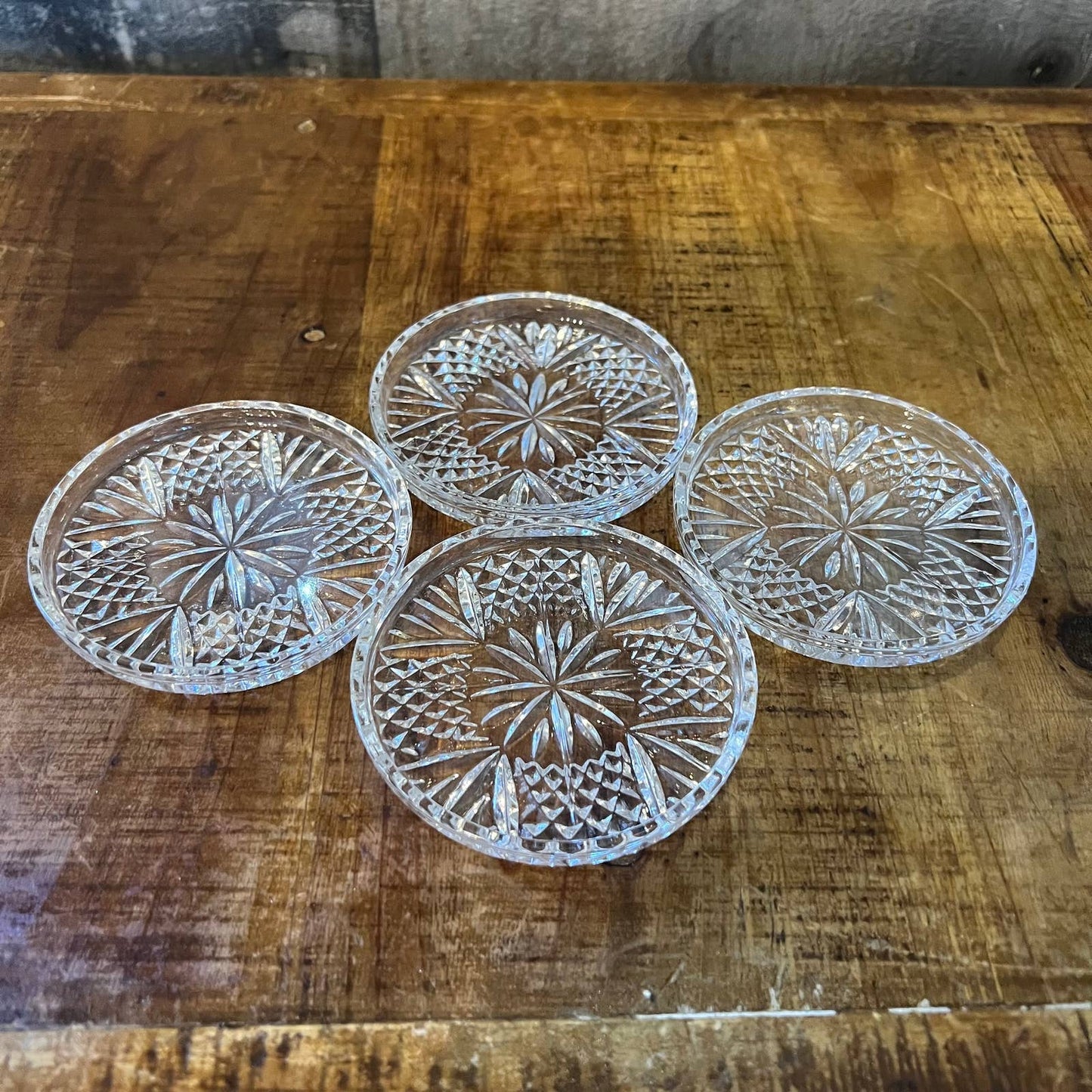 Fostoria Crystal Le 04 coasters - set of 4