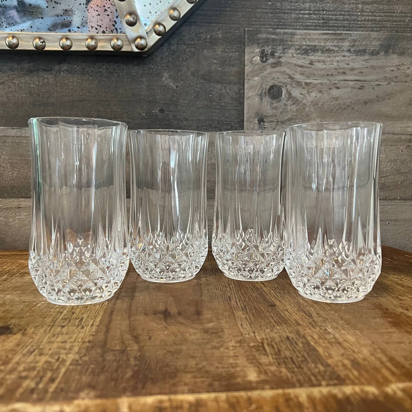 Cristal D’Arques Durand longchamp clear highball glass tumbler - set of 4