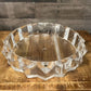 Faceted Lucite Grainware Carlisle Brutalist Chip Dip Dish - Beautiful Large Lucite Sawtooth Edge Divided Dish - Chip and Dip Bowl