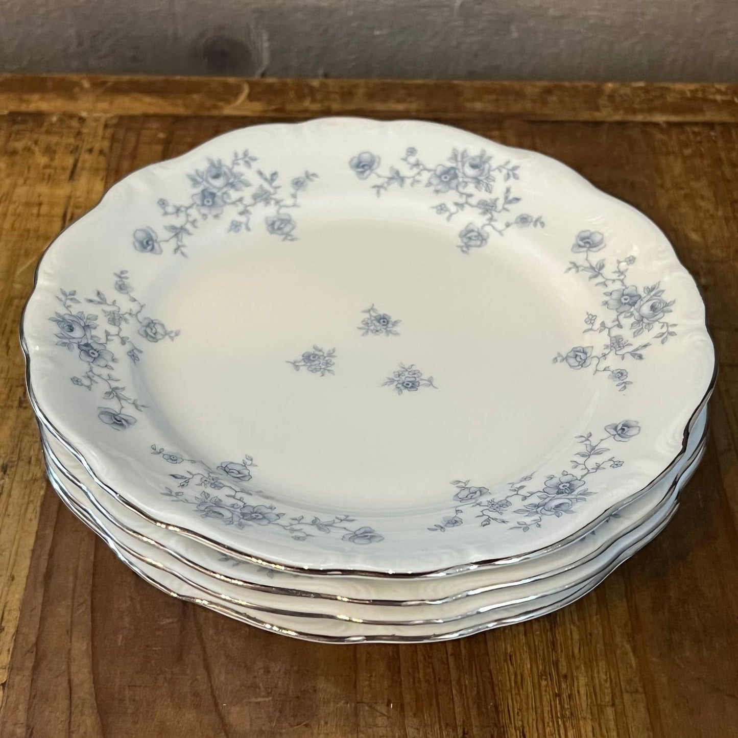 Johann Haviland Blue Garland Bavaria Germany salad plates - set of 4