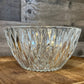 Vintage large diamond point glass bowl