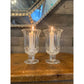 Vintage pair of crystal deplomb candle holders