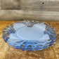 Cambridge Caprice moonlight blue alpine salad plates - set of 3 - elegant dining - blue glass - classy tabletop - tea party - dessert plate