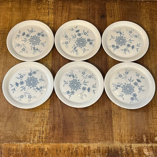 Vintage Seltmann Welden Bavarian Blue Christina Porcelain coasters - set of 6