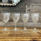 Cristal D’Arques crystal diamond point pattern claret wine glasses - set of 4