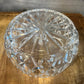 Heavy crystal diamond design thumbprint rim bowl - vase