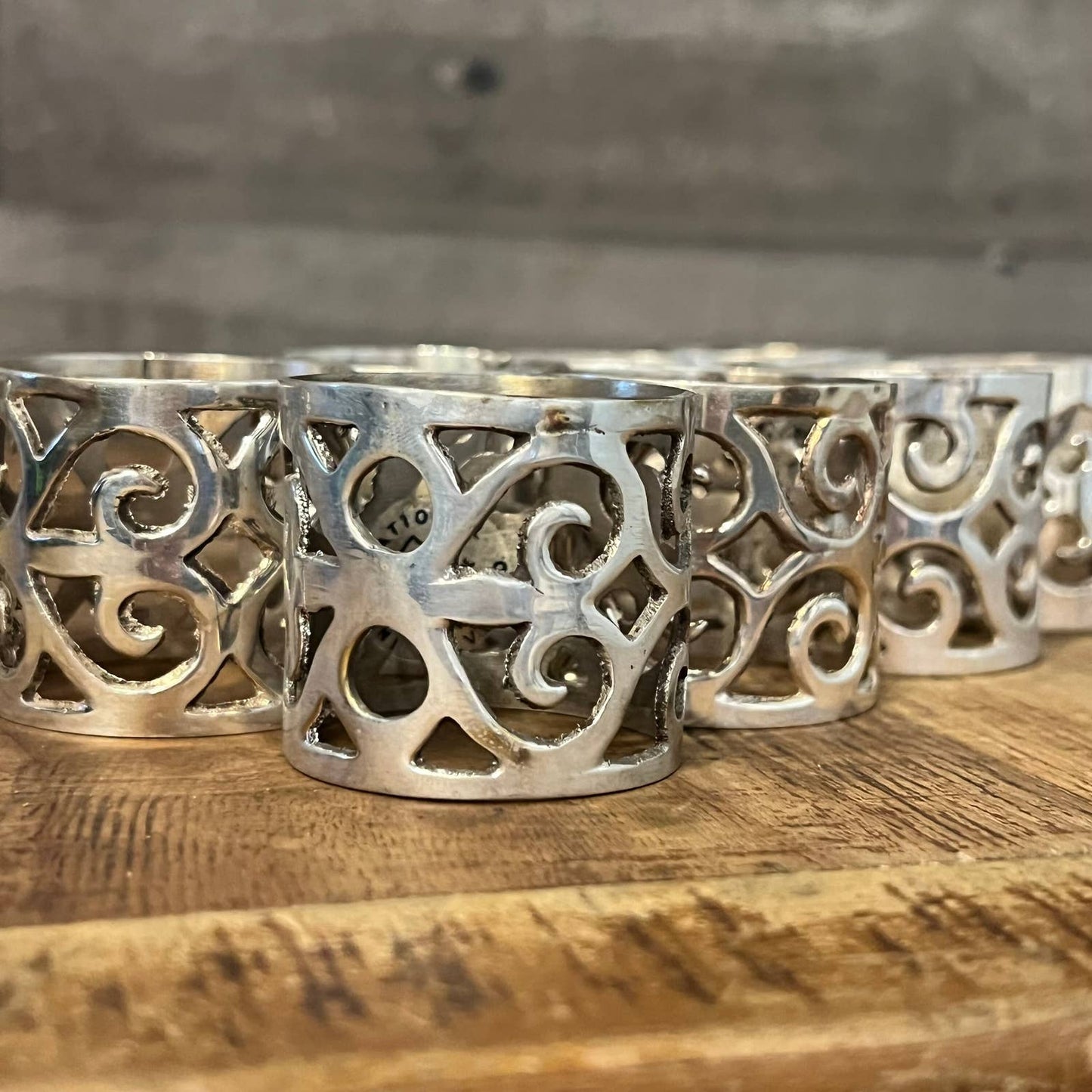 Vintage International Silver Company silverplated napkin rings - set of 8