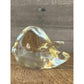 Petite clear glass blown pig figurine