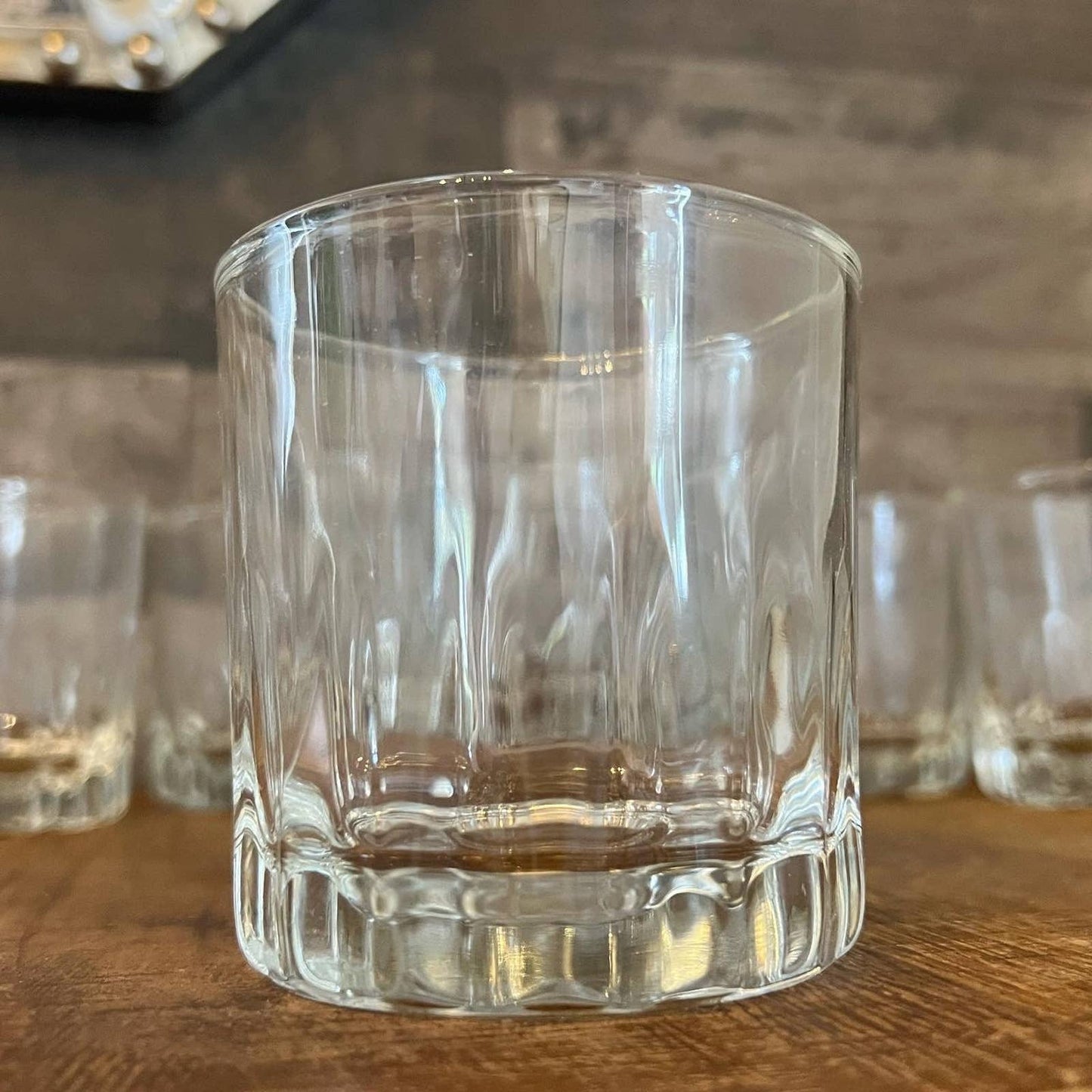 6 Crisa Kristalino clear rocks glasses