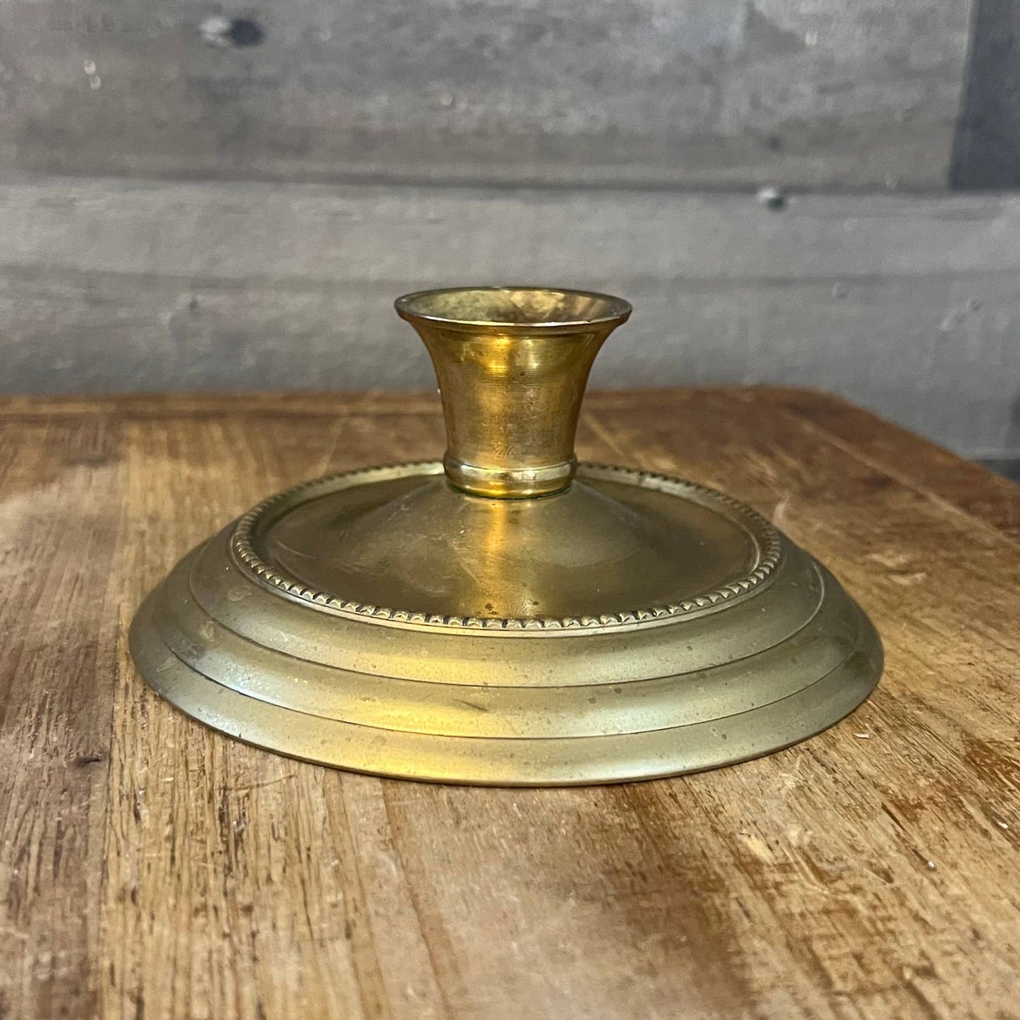 Vintage solid brass candlestick holder