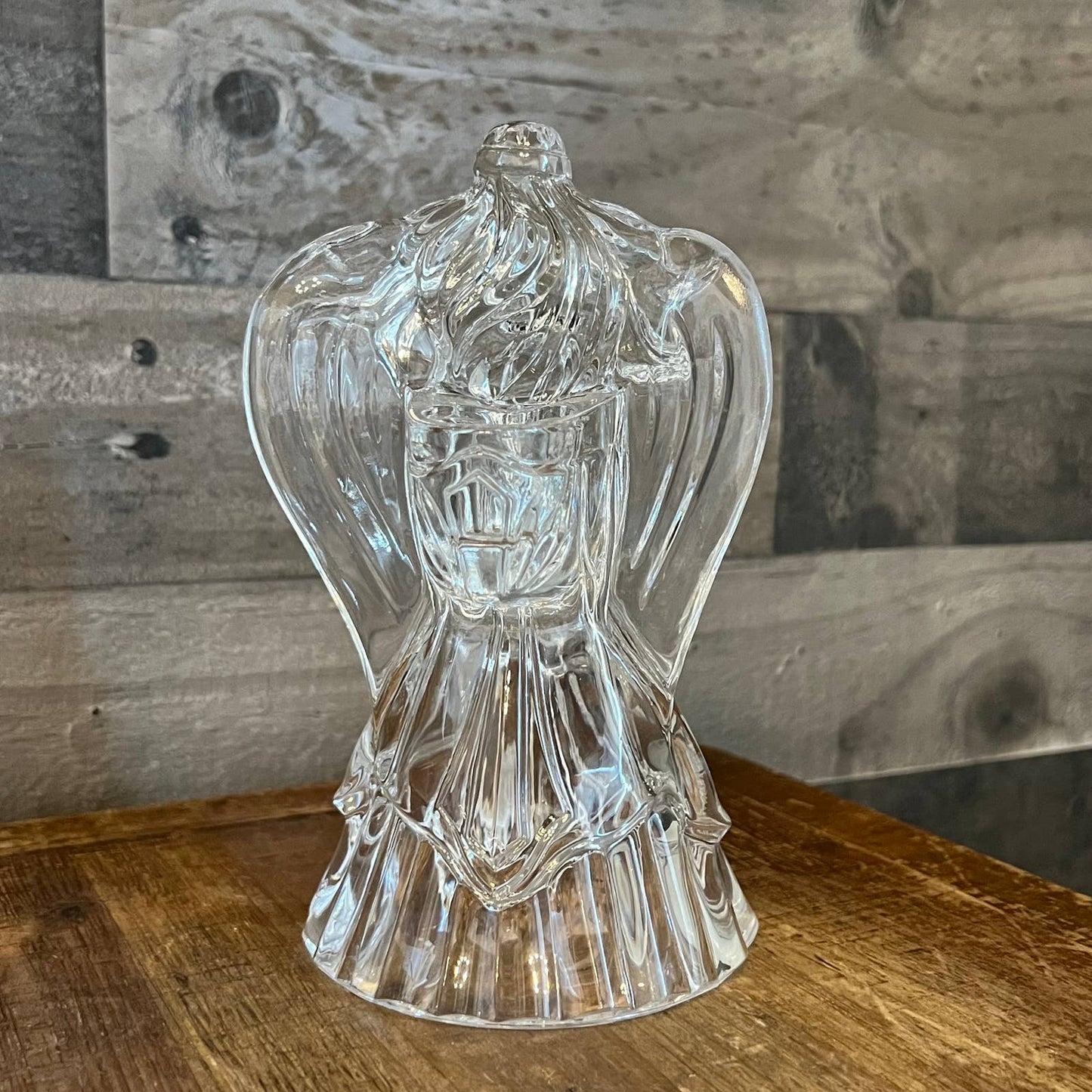 Crystal angel candlestick holder