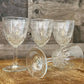 Cristal D’Arques crystal diamond point pattern claret wine glasses - set of 4