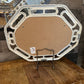 Homco creamy white faux bamboo octagon vintage mirror