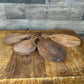 Petite wooden board serving tray set