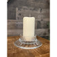 Vintage crystal pillar candle holder - trinket dish