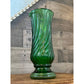 Vintage emerald green Inarco spiral rib vase - made in the USA