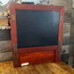 Vintage Pottery Barn hanging wooden square mirror with storage cubby