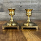 Ethan Allen solid brass candlestick holders - pair