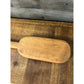 Vintage wooden long handle rounded rectangular cheese board - cutting board