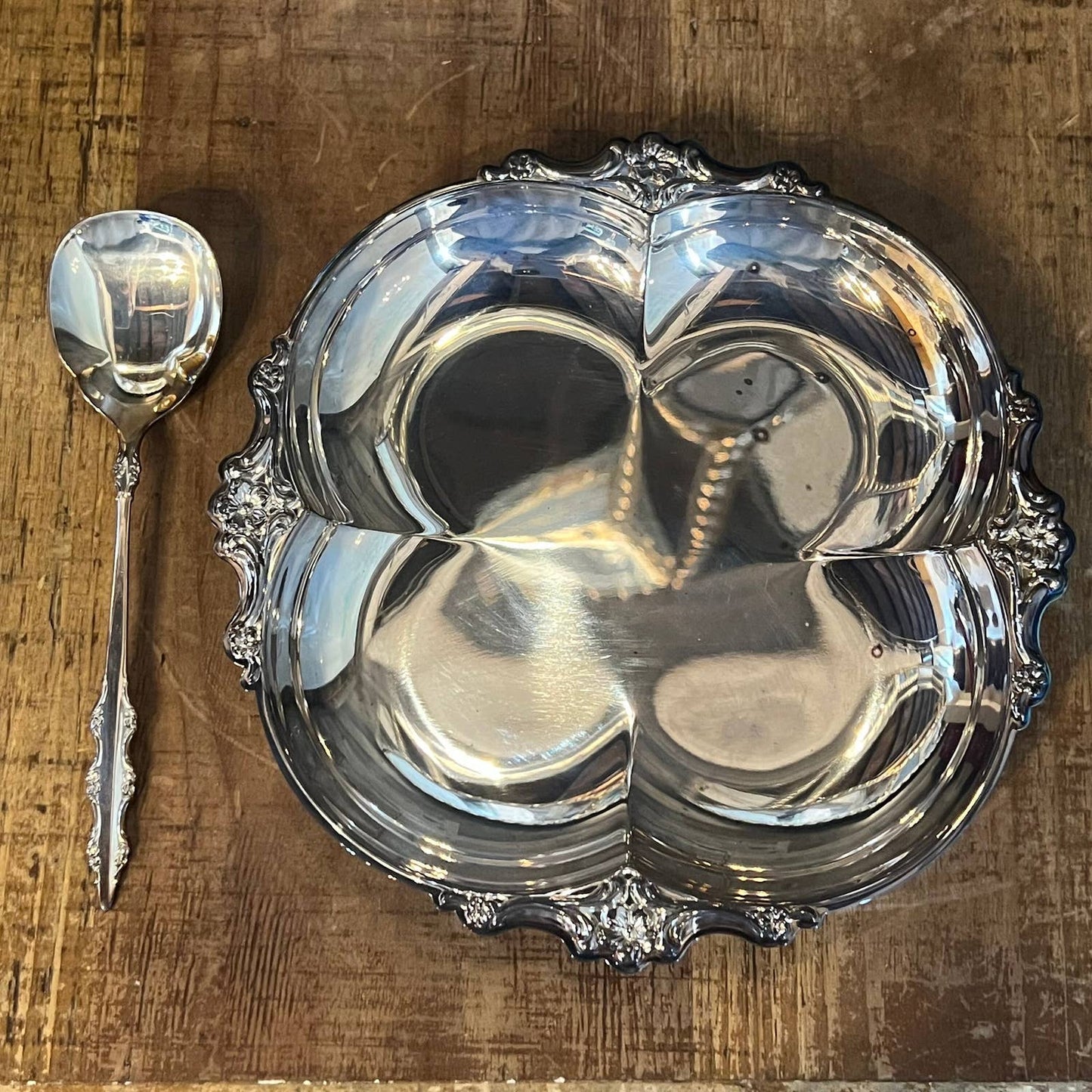 Vintage Empress international deep silver party set - silver server and spoon