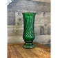 Vintage emerald green Inarco spiral rib vase - made in the USA