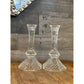 Vintage pair of crystal candlestick holders