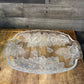 Mikasa Studio Nova Winter Rose Crystal handled serving tray