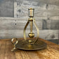 Vintage brass swinging candlestick holder - chamberstick