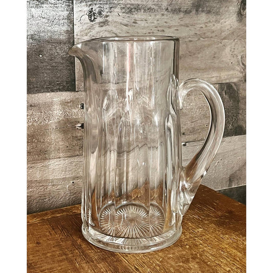 Tall MCM glass pitcher