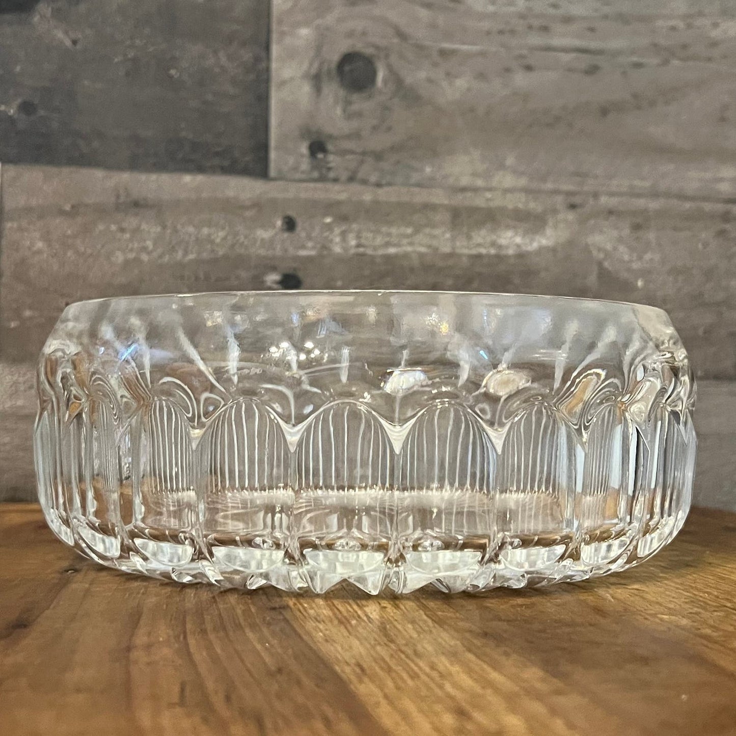 Vintage Large Crystal Round Bowl