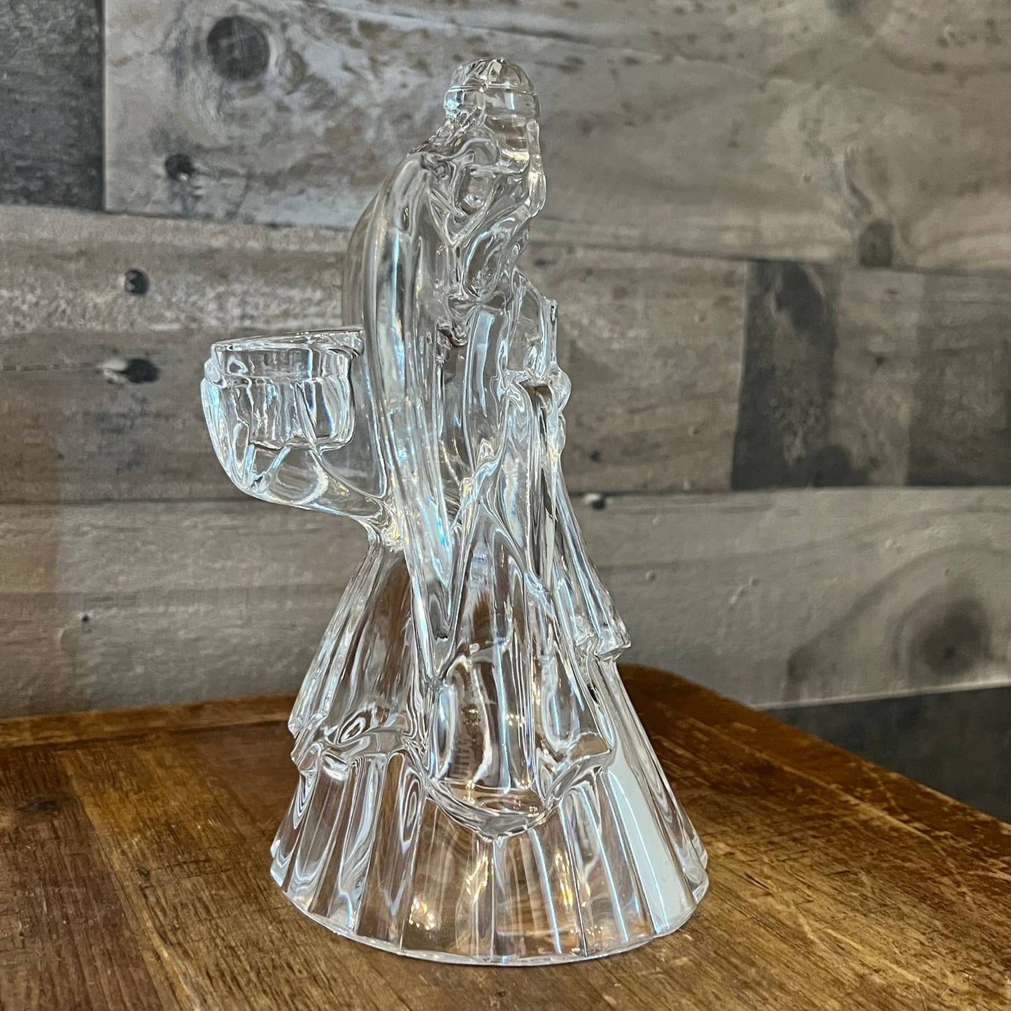 Crystal angel candlestick holder