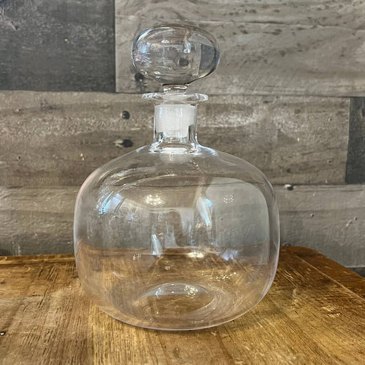 Vintage bubbly glass decanter and stopper